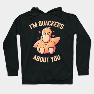 I’m Quackers About You Funny Cute Duck Gift Hoodie